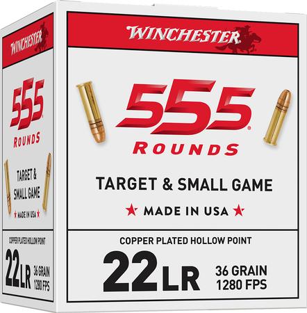 Winchester USA 22 LR 36gr HP 555 Round Pack